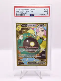 Ionos Bellibolt EX 188/159 Gold Hyper Rare Pokemon Card Journey Together PSA 9 - Image 1