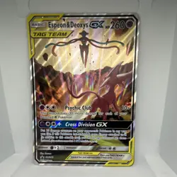 Espeon & Deoxys GX SM240 TAG TEAM Jumbo Promo Card - NM - Image 1