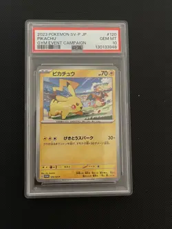 Pikachu Promo Japanese 120/SV-P 2023 Gym Event JP Pokemon Card PSA 10 - Image 1