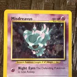 Pokemon Misdreavus Holo Rare Unlimited 11/64 Neo Revelation 50 MP Basic English - Image 5