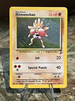 2000 Pokemon Base II Hitmonchan Holo #8 - Image 1