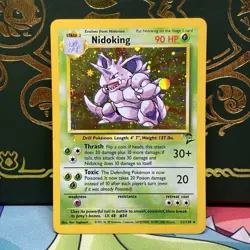 Nidoking - 11/130 - Pokemon Base Set 2 Holo Rare Card WOTC LP - Image 1