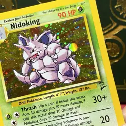 Nidoking - 11/130 - Pokemon Base Set 2 Holo Rare Card WOTC LP - Image 3