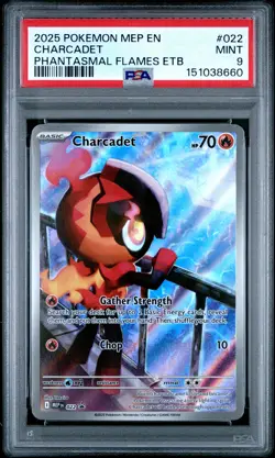 2025 POKEMON MEP EN-ME BLACK STAR PROMO #022 CHARCADET PSA 9 - Image 1