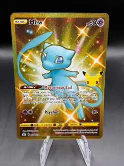 TCG POKEMON CELEBRATIONS MEW FULL ART SECRET RARE HOLO 25/25 - Image 1