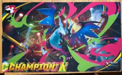 Mega Charizard ex League Cup Champion Play Mat Pokemon TCG Official New - Image 1