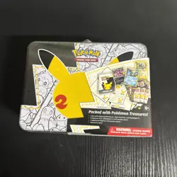 Pokemon 25th Anniversary Celebration Treasure Chest Lunchbox Tin Factory Sealed - Image 1
