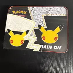 Pokemon 25th Anniversary Celebration Treasure Chest Lunchbox Tin Factory Sealed - Image 3