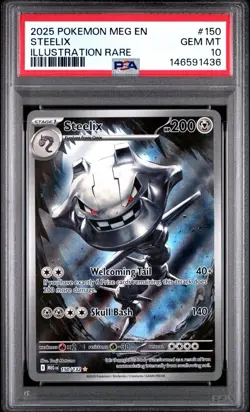 PSA 10 Steelix 150/132 Illustration Rare MEG-EN Mega Evolution Pokemon 2025 - Image 1