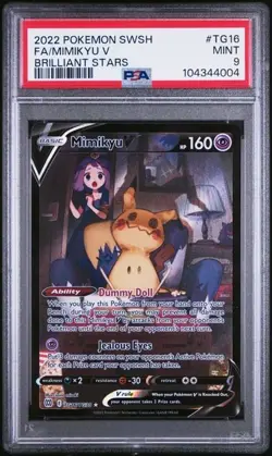 Pokemon TCG Mimikyu V TG16/TG30 Brilliant Stars PSA 9 GEM MINT - Image 1