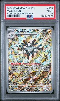 2024 POKEMON SVP EN-SV BLACK STAR PROMO #159 MAGNETON PSA 9 - Image 1