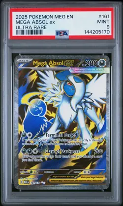 2025 POKEMON MEG EN-MEGA EVOLUTION ULTRA RARE #161 MEGA ABSOL EX PSA 9 - Image 1