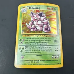 Nidoking 11/102 Base Set Holo Rare Vintage 1999 Pokemon Card - Image 1