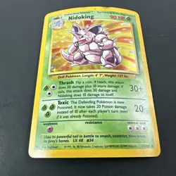 Nidoking 11/102 Base Set Holo Rare Vintage 1999 Pokemon Card - Image 2