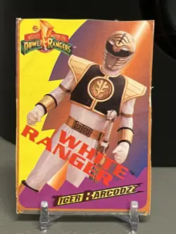 White Ranger Mighty Morphin Power Rangers Tiger Barcodzz GamePro AD Card Cutout - Image 2