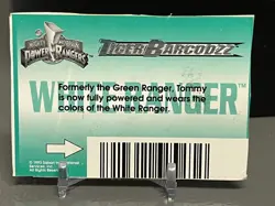White Ranger Mighty Morphin Power Rangers Tiger Barcodzz GamePro AD Card Cutout - Image 3