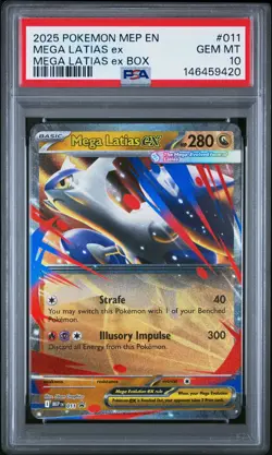 2025 POKEMON MEP EN-ME PROMO MEGA LATIAS EX BOX #011 MEGA LATIAS EX PSA 10 - Image 1