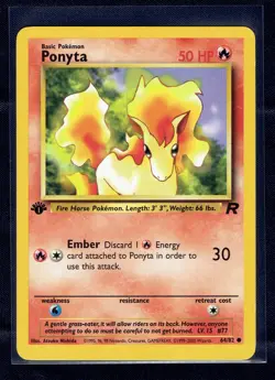 Pokemon English 1st First Edition Team Rocket #64 Ponyta NM- WOTC Vintage - Image 1