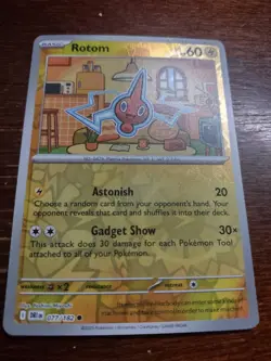 Rotom 077/182 Sv10: Destined Rivals Reverse Holo pokemon card - Image 1