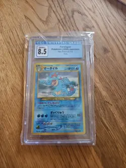 Feraligatr Pokemon 1999 Japanese Neo Premium File Holo #160 CGC 8.5 Blue Label - Image 1