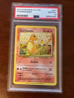 PSA 10 Mint Charmander CLC 2023 Pokemon Trading Card Game Classic 001/034 - Image 1