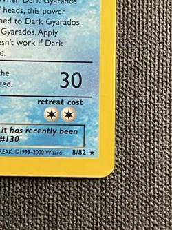 Pokemon Dark Gyarados (8/87) Team Rocket NM HOLO- Prerelease - Image 4
