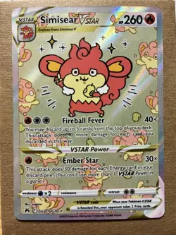 Simisear VSTAR GG37/GG70 Crown Zenith: Galarian Gallery NM Pokemon - Image 1