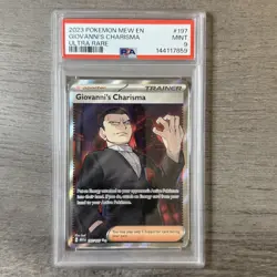 Giovanni's Charisma PSA 9 - 2023 Pokemon Mew 151 EN #196 - Image 1