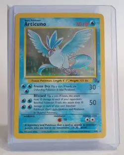 Pokemon Collectible Cards, Articuno, 2/62, Holo, Fossil, 1999 - Image 1