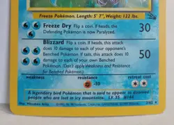 Pokemon Collectible Cards, Articuno, 2/62, Holo, Fossil, 1999 - Image 2