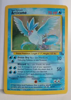 Pokemon Collectible Cards, Articuno, 2/62, Holo, Fossil, 1999 - Image 3
