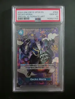 One Piece Card Game TCG OP08 Gecko Moria ST03-004 SP PSA 10 - Image 1