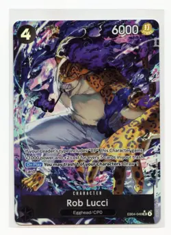 One Piece OP15 Rob Lucci Alt ART EB04-048 SR* Foil Adventure On Kami's Island - Image 1