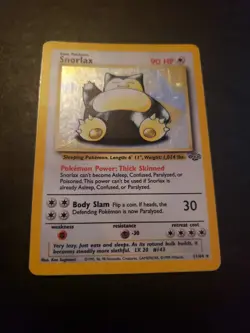 Snorlax 11/64 1st Edition Jungle Holo Rare Pokemon Card TCG 1999 - Image 1