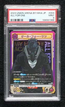 2023 Union Arena TCG - My Hero Academia UA10BT Japanese SR All For One PSA 9 - Image 1