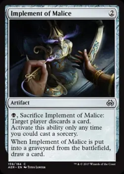 Implement of Malice -Foil Light Play MTG Aether Revolt - Image 1