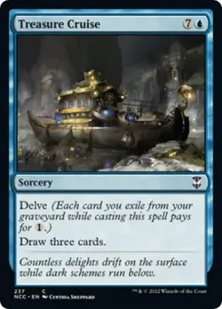 Treasure Cruise - Light Play MTG Commander: Streets of New Capenna - Image 1