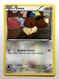 Eevee 83/108 Pokemon Card Dark Explorers 2012 LP/MP - Image 1