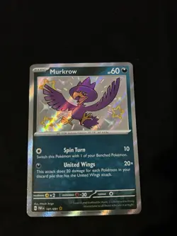 Pokemon Card Murkrrow 181/091 Holo Rare Paldea Evolved TCG Near Mint - Mint - Image 1