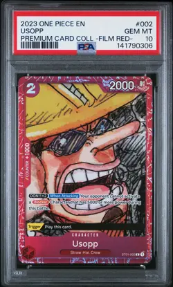 2023 ONE PIECE PREMIUM CARD COLLECTION FILM RED #002 USOPP PSA 10 - Image 1