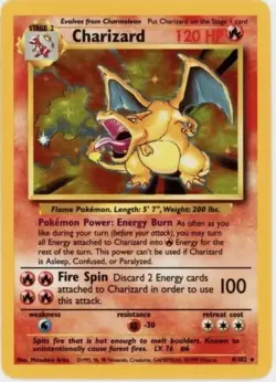 Pokemon Charizard 4/102 Base Set Holo Rare English HP 120 Card - Image 1