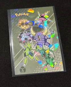 Rare Pokemon Shiny Full Art Pinsir & Scyther Low Pop Cracked Ice Holo Card ⭐ - Image 1