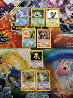Vintage Pokemon Card Lot WOTC Cards Holo Fire Charizard Alakazam Slowbro - Image 1