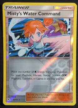 Misty's Water Command Reverse Holo Hidden Fates Pokemon Card - Image 1