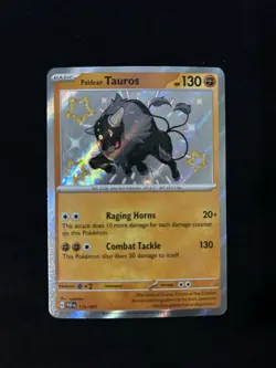 Pokemon Card Paldean Tauros 172/091 Holo Shiny Rare Paldean Fates TCG NearMint-M - Image 1