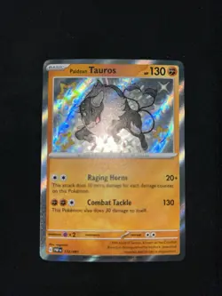 Pokemon Card Paldean Tauros 172/091 Holo Shiny Rare Paldean Fates TCG NearMint-M - Image 2
