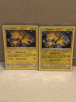 Zapdos 24/68 Hidden Fates Holo & Reverse Holo Pokemon Cards - Image 1
