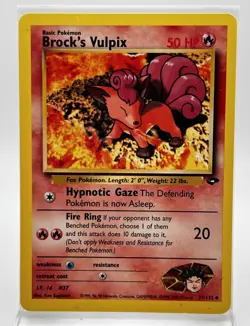 Brock's Vulpix 37/132 Pokemon Card Gym Challenge 2000 LP - Image 1