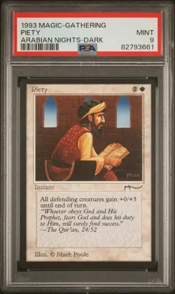 Piety (Dark) - Arabian Nights - MINT - PSA 9. POP 20. See MTG in Store. - Image 1