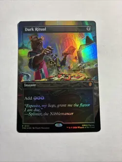Dark Ritual (Borderless) Teenage Mutant Ninja Turtles Foil MTG Plus 2 Bonus Rare - Image 1